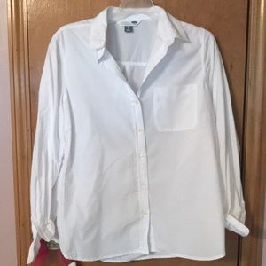 Sz L white Old Navy button down
